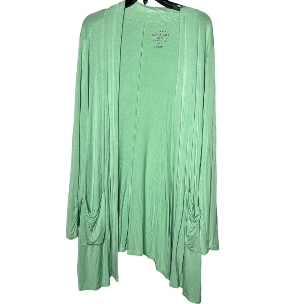 Torrid Mint Green Open Front Cardigan